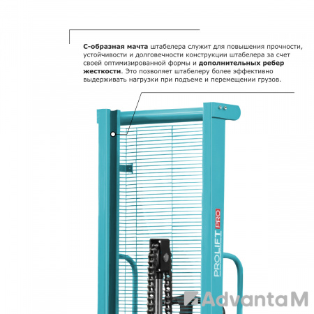 Ручной гидравлический штабелер PROLIFT PRO TRV 1516 – 1500 кг 1,6 м
